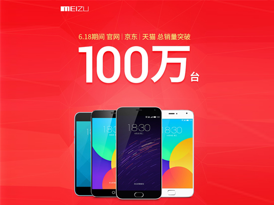 魅族曬618銷量戰績：突破100萬臺