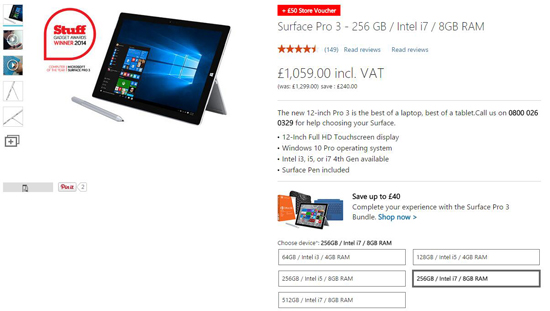 為新品開(kāi)路 Surface Pro 3已悄然降價(jià)