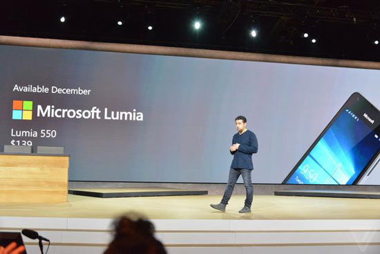 微軟涉足千元機市場，發布883元手機Lumia 550