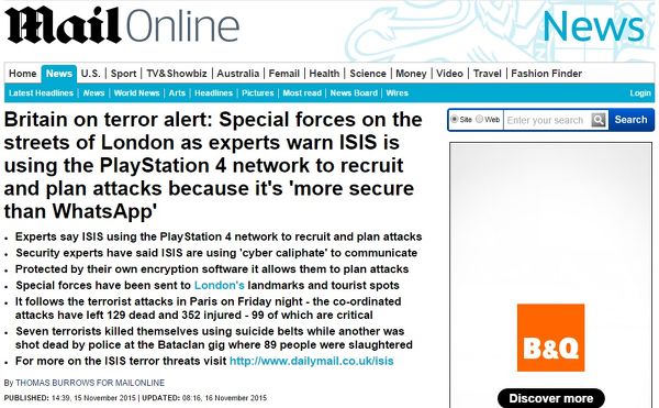 還索尼清白！深扒“ISIS利用PS4策劃襲擊巴黎”