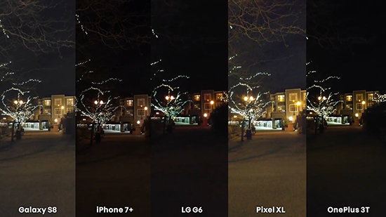 攝像頭對(duì)比：蘋(píng)果7 Plus三星S8谷歌Pixel一加3T誰(shuí)最弱？